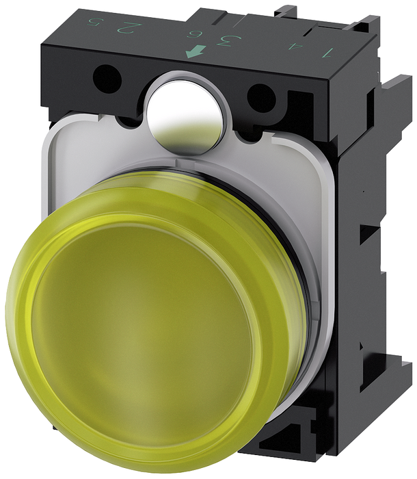 SIEMENS INDICATOR LIGHT, YELLOW SKU: 3SU1103-6AA30-1AA0