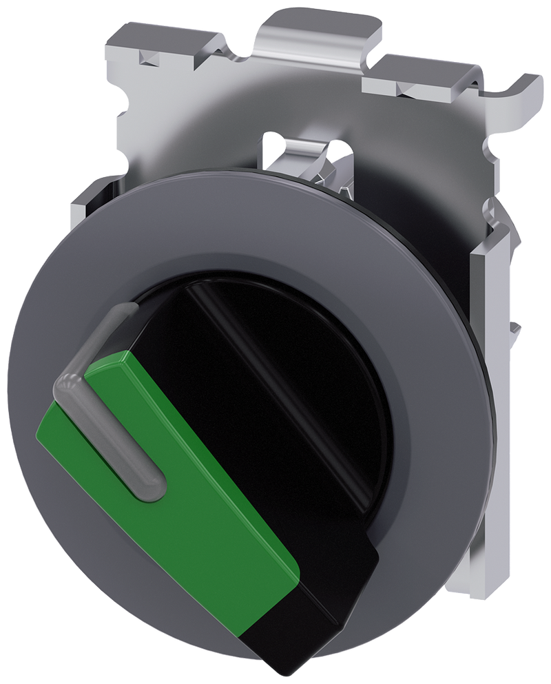 SIEMENS SELECTOR ILUMINABLE VERDE 30MM 2 POS SOSTENIDAS