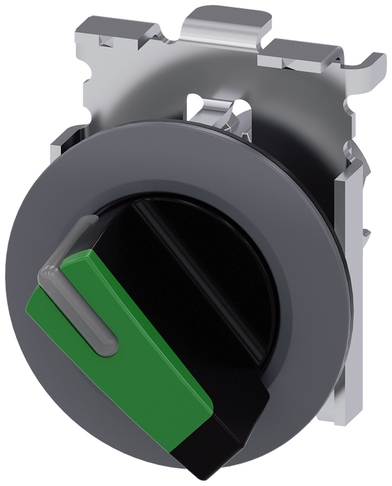 SIEMENS SELECTOR ILUMINABLE VERDE 30MM 2 POS SOSTENIDAS