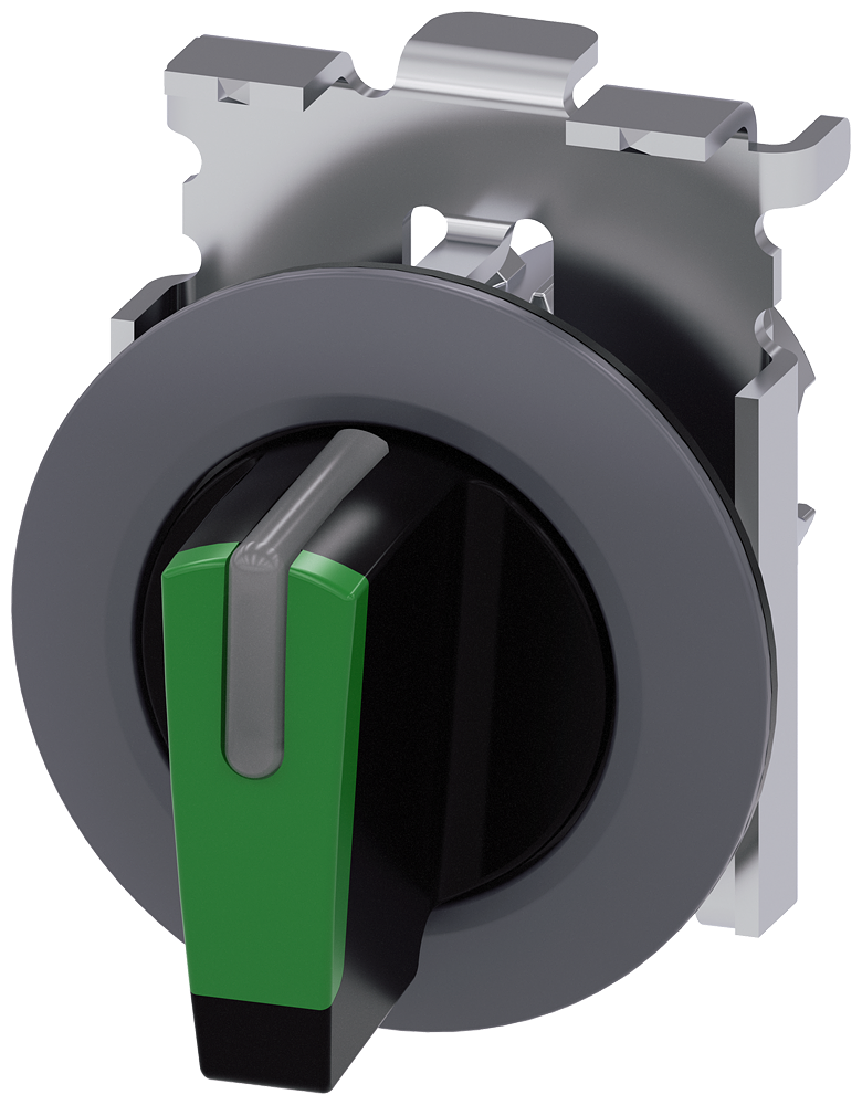 SIEMENS SELECTOR ILUM 30MM METAL VERDE 3 POS