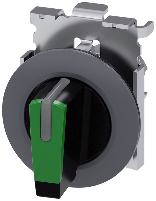SIEMENS SELECTOR ILUM 30MM METAL VERDE 3 POS