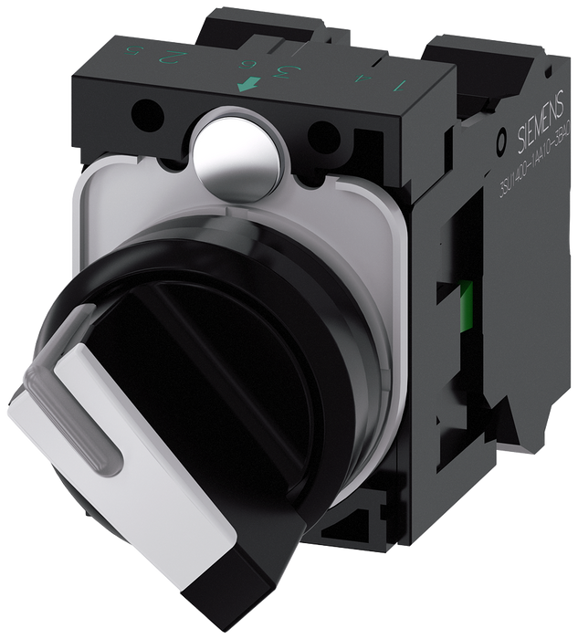 SIEMENS SELECTOR 2POS SOST ILUMINABLE BLANCO RES -COMP PLAST