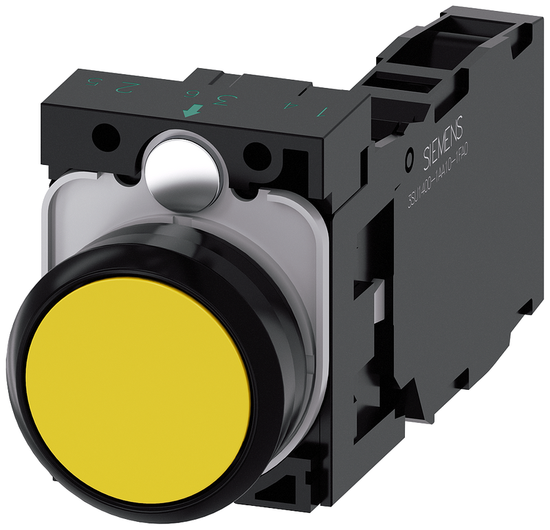 SIEMENS BOTON AMARILLO 1NA+1NC -COMP PLAST