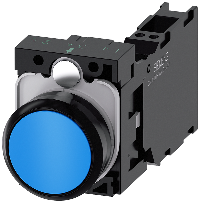 SIEMENS BOTON PULSADOR RASANTE AZUL 1 NA+1 NC