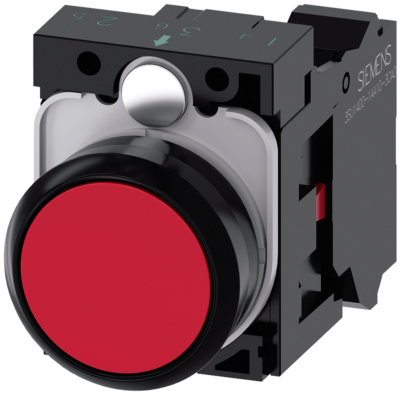 SIEMENS BOTON ROJO 1NC RESORTE -COMP PLAST