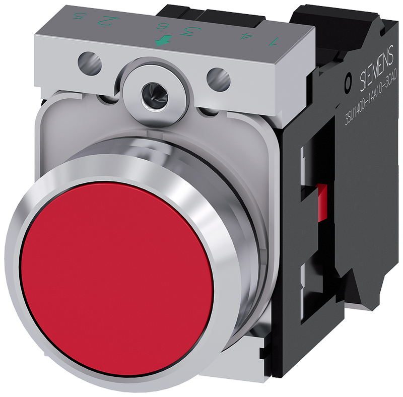 SIEMENS BOTON ROJO RAS 1NC COMP METAL RESORTE