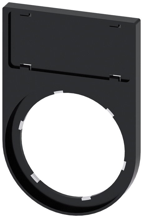 SIEMENS PORTAPLACAS P/PLACA 12.5X27mm NEGRO P/BOT 22mm POR PIEZA