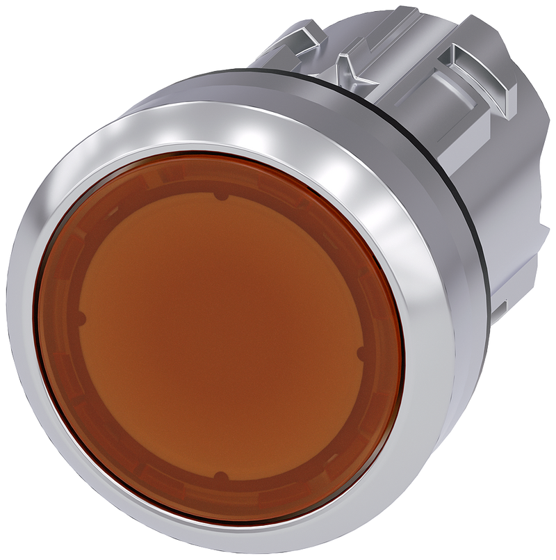 SIEMENS CABEZA PULSADOR LUMINOSO AMBAR METAL BRILLANTE