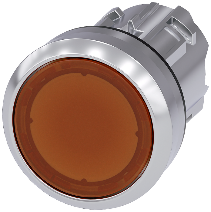 SIEMENS CABEZA PULSADOR LUMINOSO AMBAR METAL BRILLANTE