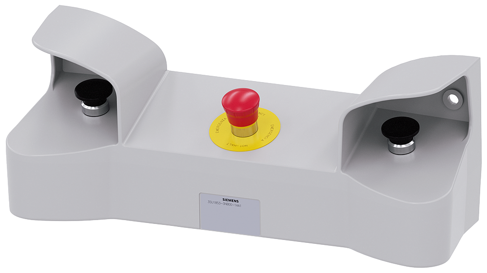 SIEMENS TWO-HAND OPERATION CONSOLE METAL SKU: 3SU1853-3NB00-1AA1