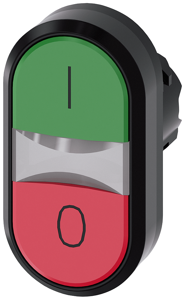 SIEMENS CABEZA PULSADOR VERDE I - ROJO 0 PLAST RASANTE