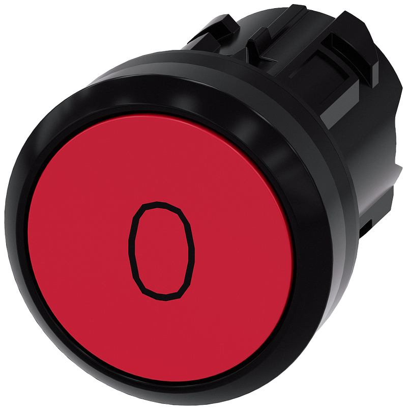 SIEMENS PULSADOR 22MM REDONDO PLASTICO ROJO INSCRIPCION O RASANTE