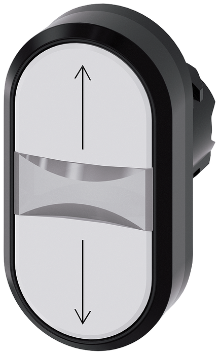 SIEMENS TWIN PUSHBUTTON, WHITE, WHITE SKU: 3SU1000-3AB66-0AN0