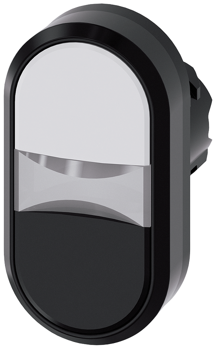 SIEMENS PULSADOR DOBLE ILUMINADO BLANCO NEGRO
