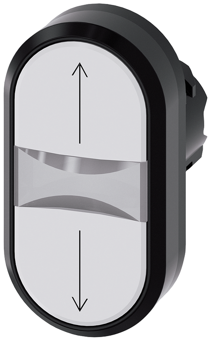 SIEMENS ILLUMINATED TWIN PUSHBUTTON, WHITE,WHITE SKU: 3SU1001-3AB66-0AN0