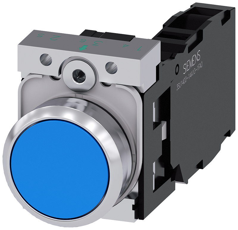 SIEMENS BOTON AZUL 1NA+1NC -COMP METAL