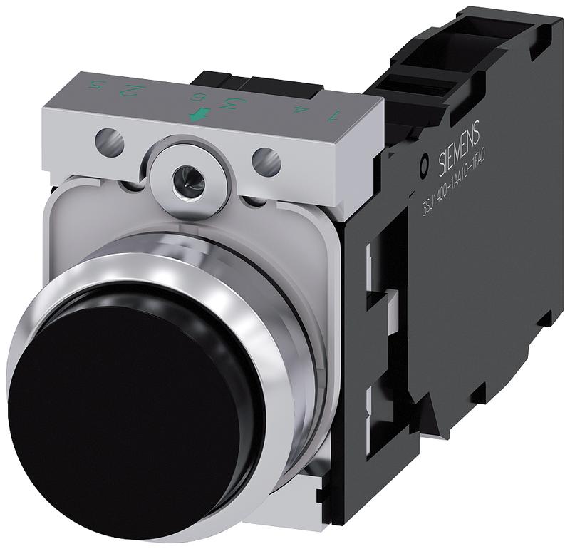 SIEMENS BOTON NEGRO NO RAS 1NA+1NC -COMP METAL
