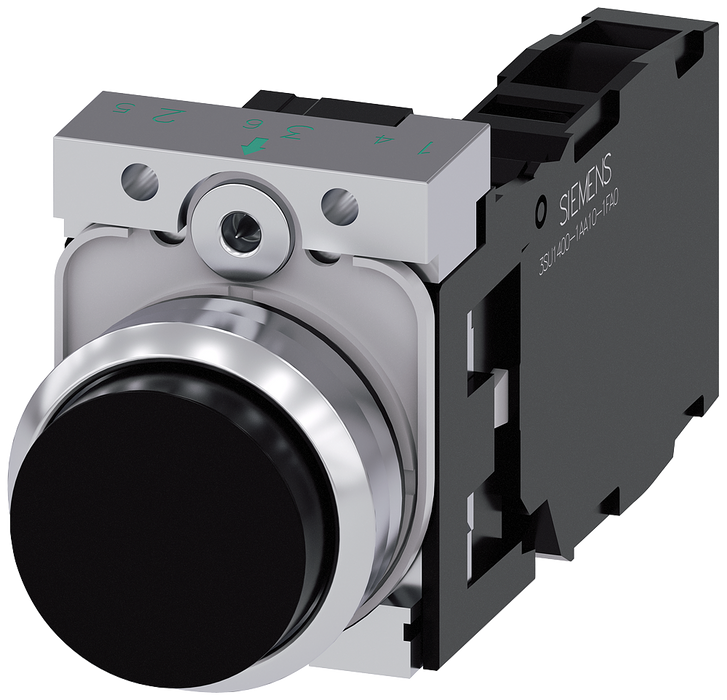 SIEMENS BOTON NEGRO NO RAS 1NA+1NC -COMP METAL