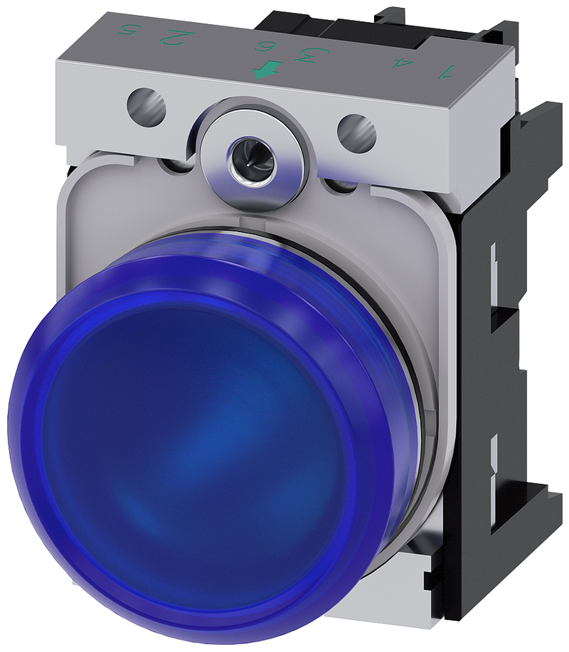 SIEMENS LAMPARA AZUL LED 230VAC -COMP METAL