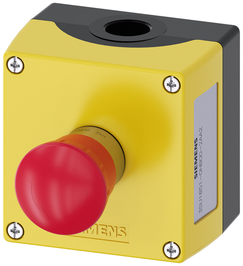 SIEMENS BOTONERA AMARILLA METAL C/PARO DE EMERG 2NC DESENC GIRO