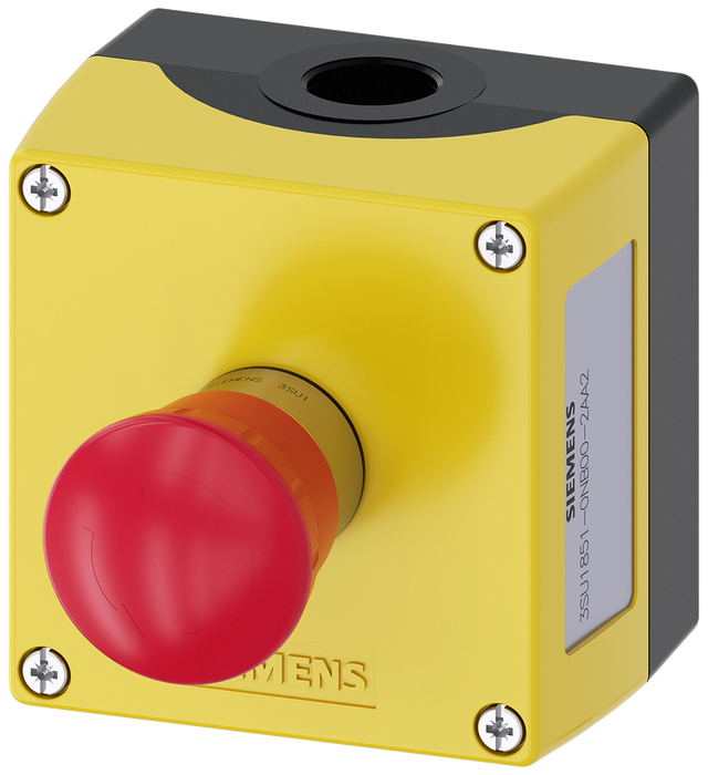 SIEMENS BOTONERA AMARILLA METAL C/PARO DE EMERG 2NC DESENC GIRO