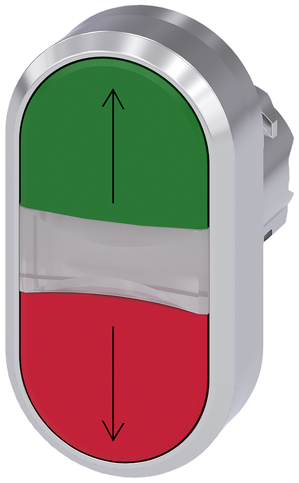 SIEMENS BOTON DOBLE METAL FLECHA ARRIBA FLECHA ABAJO ROJO VERDE