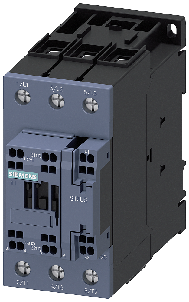 SIEMENS CONTACTOR 41A 18.5KW/400V BOB 120VAC 1NA+1NC RESORTE 1NA+