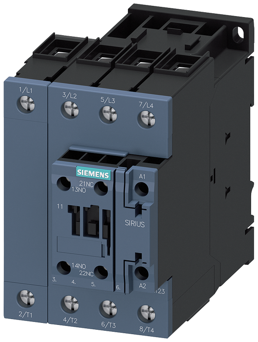 SIEMENS 4NO CONTACTOR,AC1:60A, 20-33VAC/DC SKU: 3RT2336-1NB30