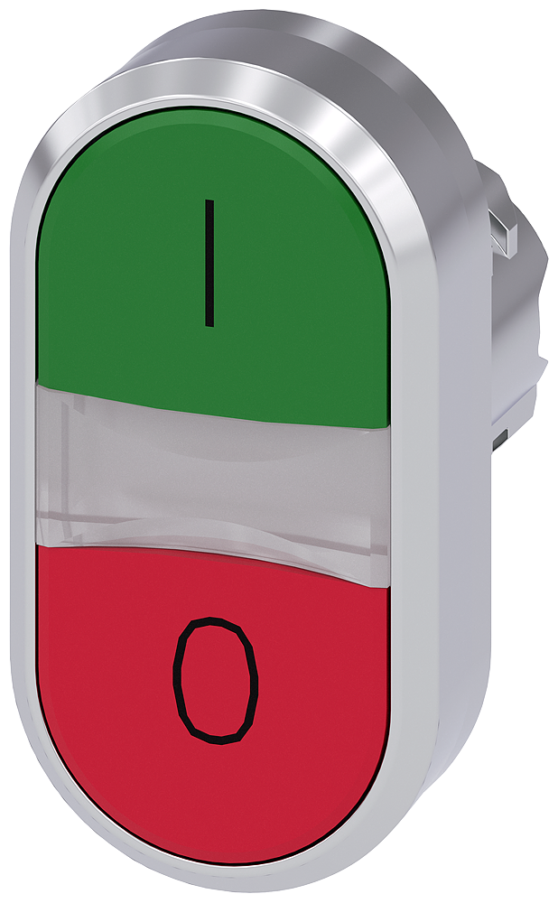 SIEMENS CABEZA BOTON DOBLE VERDE I ROJO O METAL 22mm