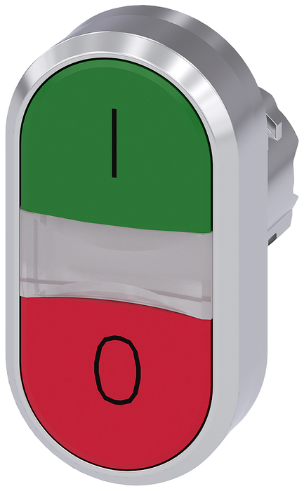 SIEMENS CABEZA BOTON DOBLE VERDE I ROJO O METAL 22mm
