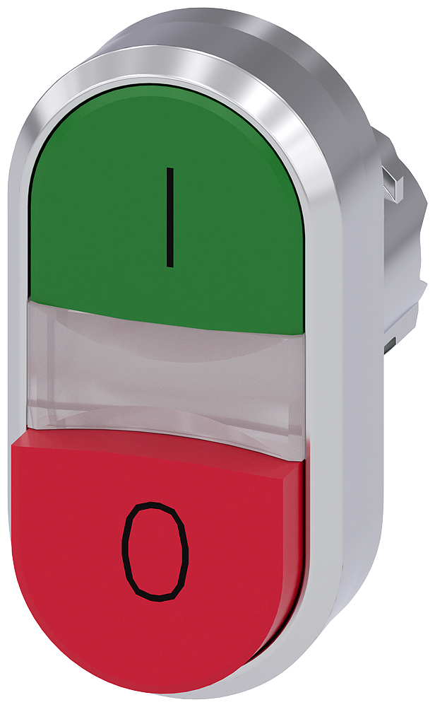 SIEMENS PULSADOR DOBLE ILUM VERDE-ROJO METAL