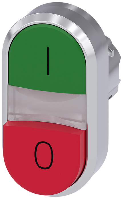 SIEMENS PULSADOR DOBLE ILUM VERDE-ROJO METAL