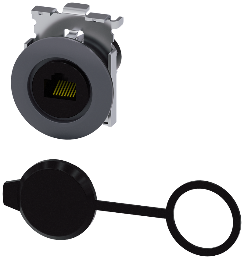 SIEMENS conexión RJ45 30 mm metal mate gris arena
