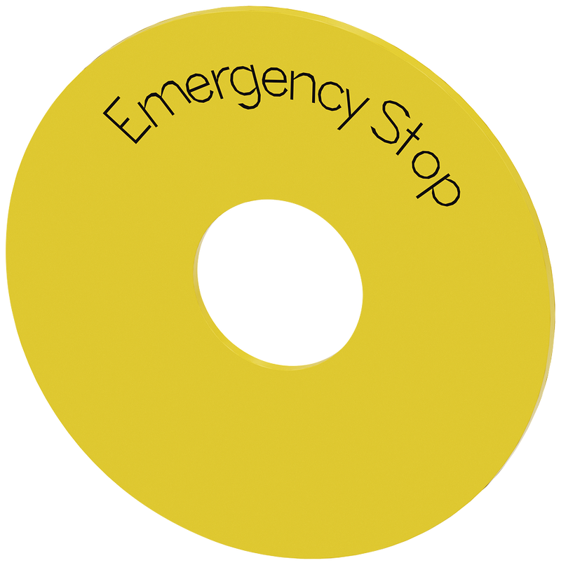 SIEMENS ARANDELA AMARILLA LEYENDA EMERGENCY STOP