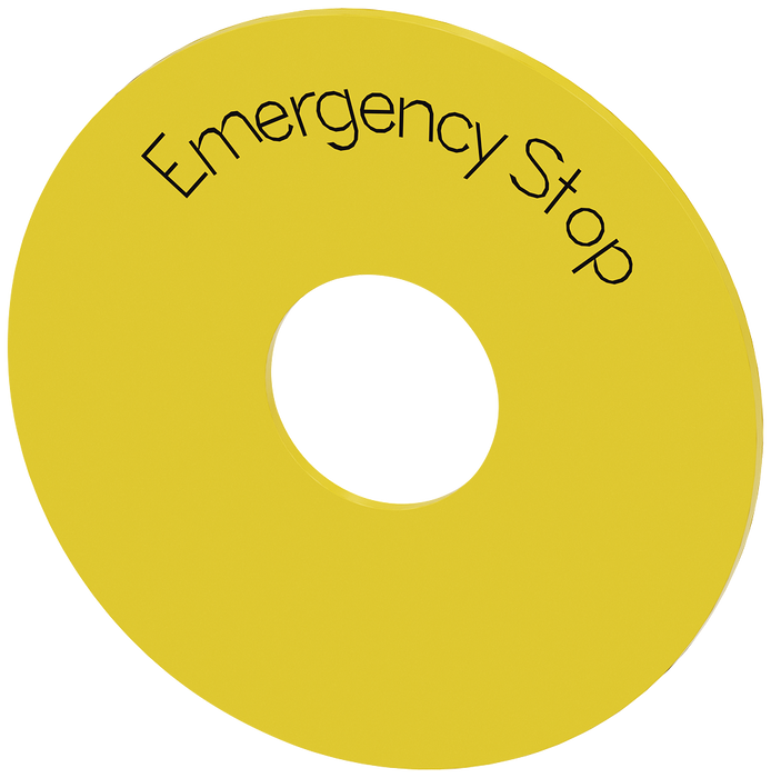 SIEMENS ARANDELA AMARILLA LEYENDA EMERGENCY STOP