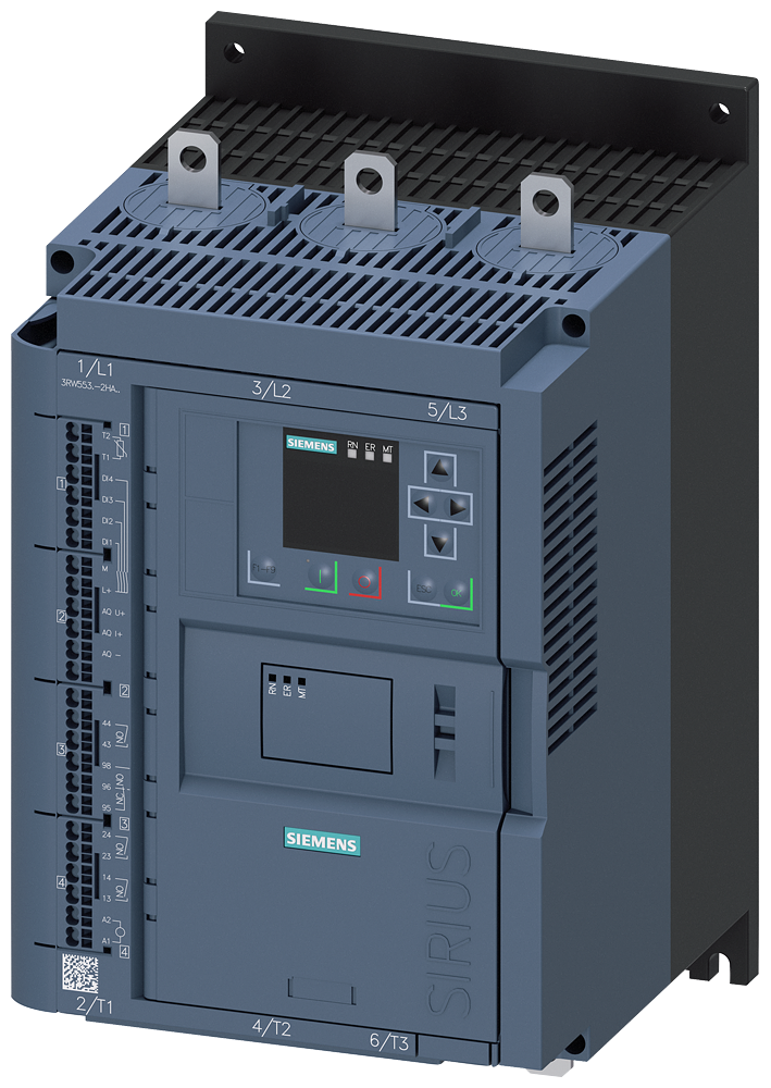 SIEMENS ARRANCADOR SUAVE SIRIUS 200/480 V 113 A 110/250 V AC BORN