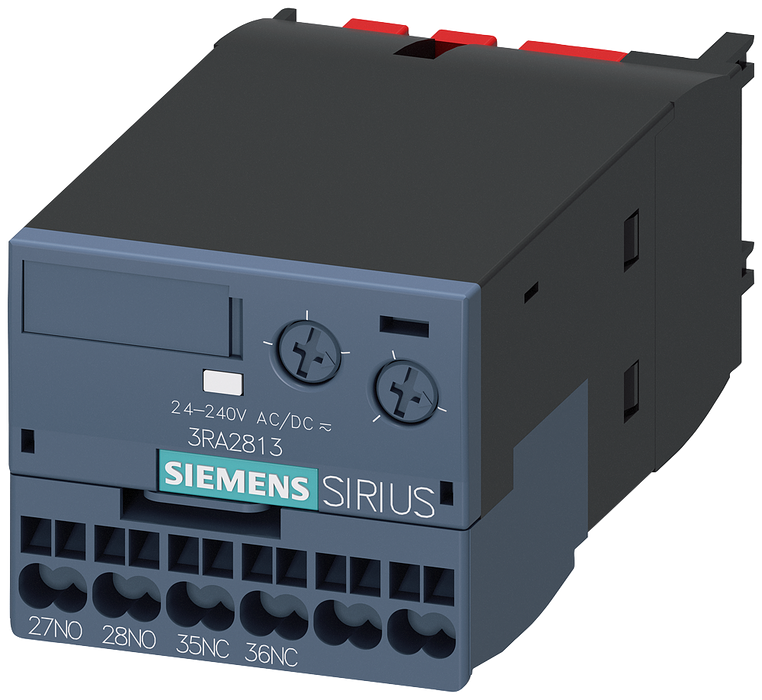 SIEMENS AUX. SWITCH ON-DELAY UC24-240V 0.05-100S SKU: 3RA2813-2FW10