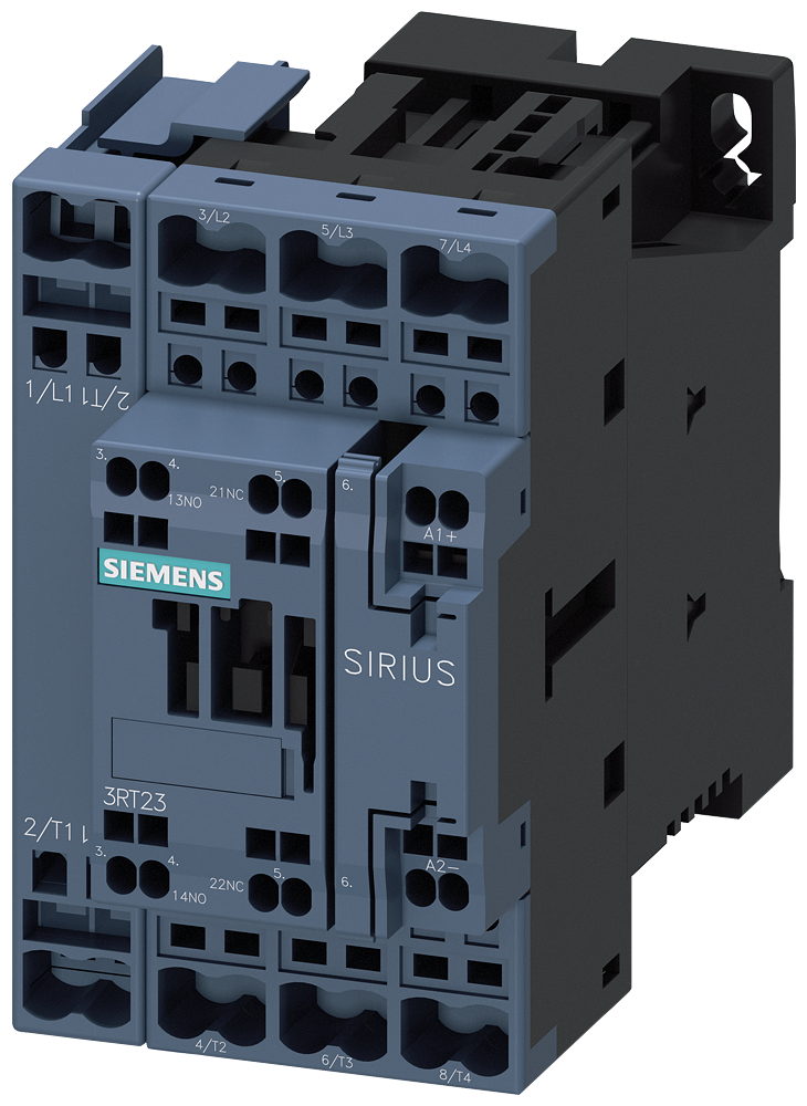 SIEMENS CONTOR 35A 4P 1NA+1NC 400V 24VDC BORNE RESORTE TAM. S0
