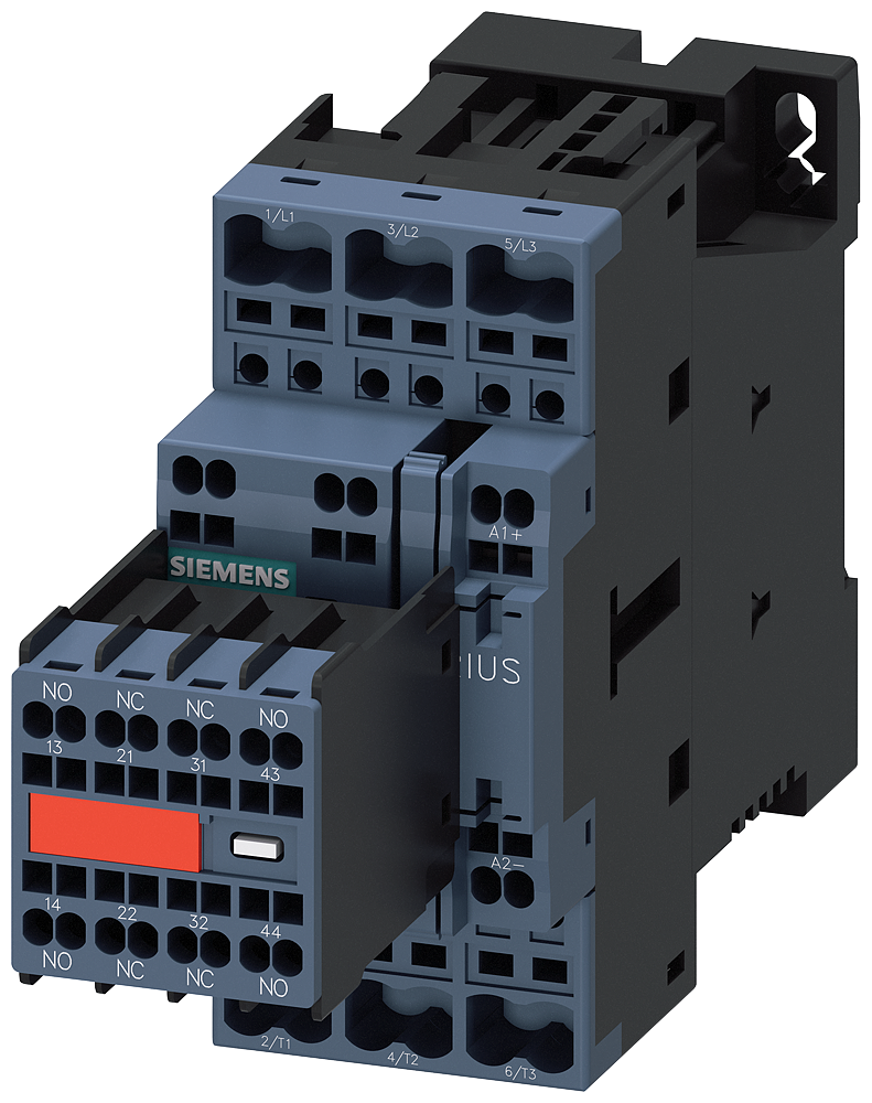 SIEMENS CONTACTOR DE POTENCIA 25A 11KW 2NA+2NC 24VDC