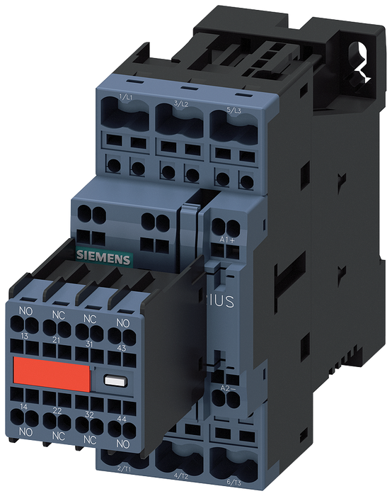SIEMENS CONTACTOR DE POTENCIA 25A 11KW 2NA+2NC 24VDC