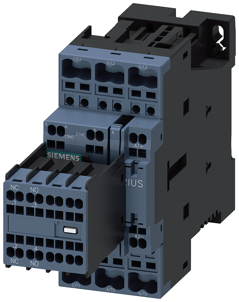 SIEMENS CONTACTOR DE POTENCIA 32A 15KW/400V 3P 24VDC 2NA+ NC
