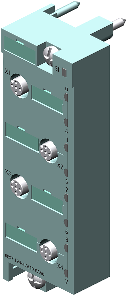 SIEMENS DP CONNECTION MODULE FOR DIGITAL ELECTRONIC MODULES ET 200 PRO 4XM12 PLASTIC VERSION