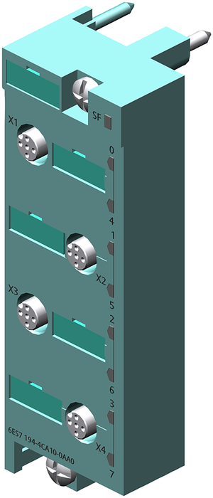 SIEMENS DP CONNECTION MODULE FOR DIGITAL ELECTRONIC MODULES ET 200 PRO 4XM12 PLASTIC VERSION