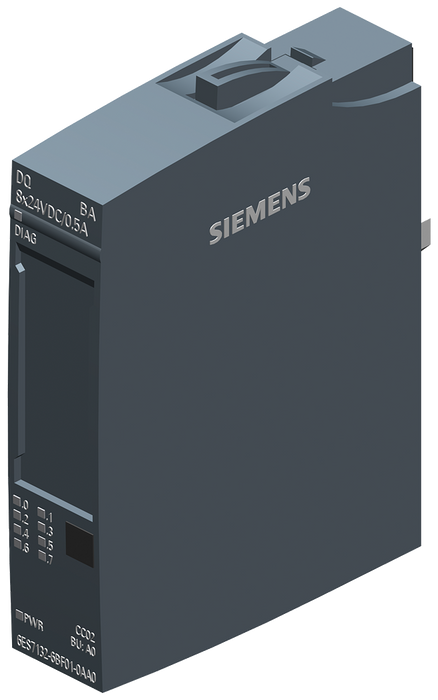 SIEMENS ET200SP modulo salidas digitales 8x 24V DC/05A Basic PU 10 SKU: 6ES7132-6BF01-2AA0