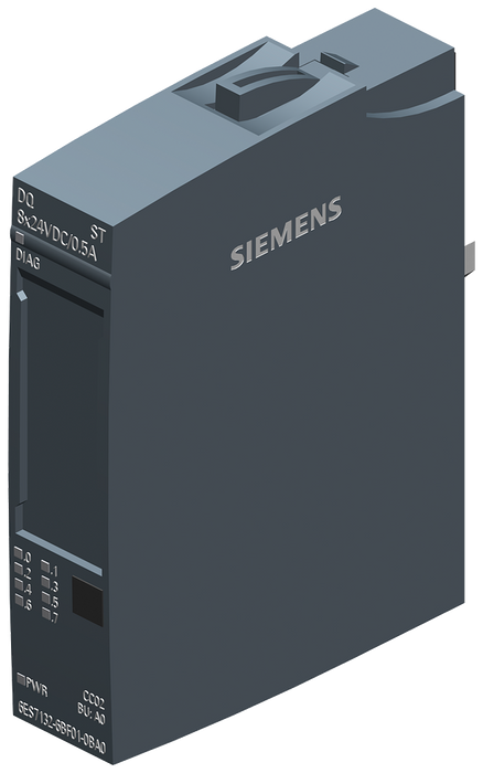 SIEMENS ET200SP modulo salidas digitales 8x 24V DC/05A ST PU 10 SKU: 6ES7132-6BF01-2BA0