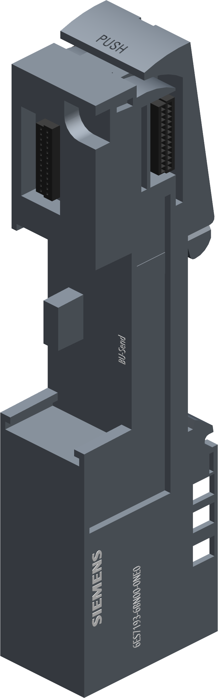 SIEMENS ET 200SP BASEUNIT BU-SEND FOR STATION EXPANSION OF ET 200SP VIA ET CONNECTION WXH: 20 MMX117 MM