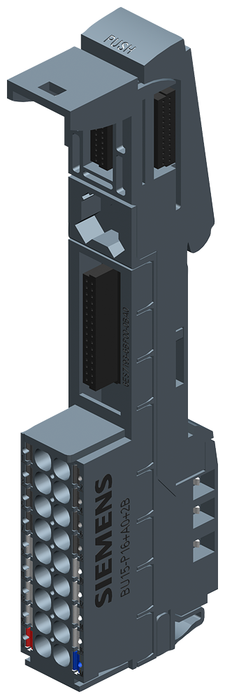SIEMENS ET200SP UNIDAD BASE BU15-P16 (PRECIO X PZA EN EMP DE 10)