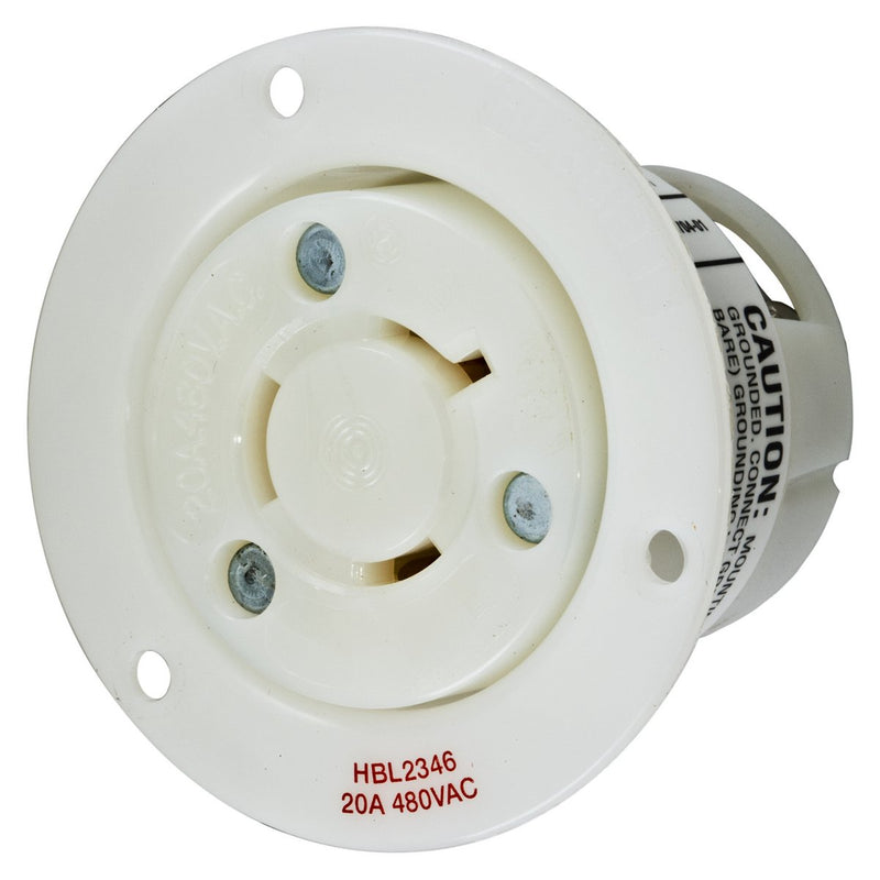 HUBBELL RECEPT T LOCK P/TABLERO 2P 3H 20A 480V