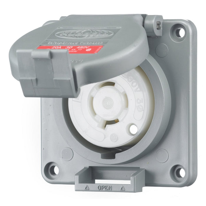 HUBBELL Receptáculo T lock 20A 3P 4H 480V SKU: HBL2430SW