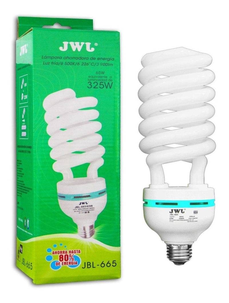 JWJ FOCO ESPIRAL AHORRADOR 65W LUZ BLANCA (EQUIV. 325W)